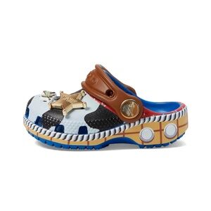 Crocs Toy Story Sheriff Woody Classic Clog, Blue Jean Size 4 Toddler